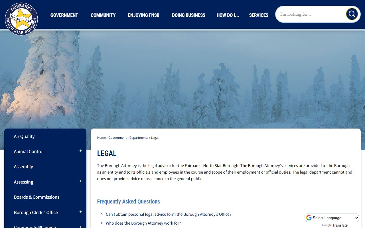 Fairbanks North Star Borough legal resources for Badger bankruptcy records