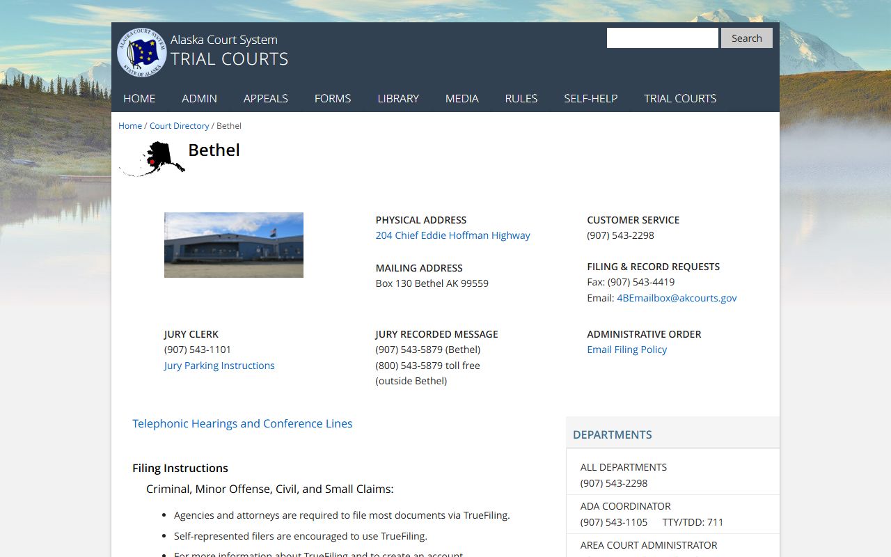 Bethel bankruptcy records Bethel Superior and District Court
