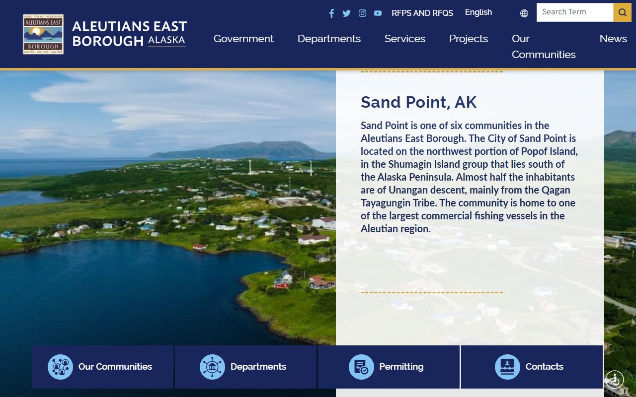 Aleutians East Borough official website for local records reference