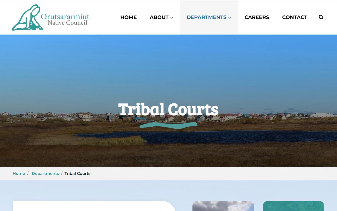 Bethel Census Area Orutsararmiut Traditional Native Council Tribal Court bankruptcy records reference