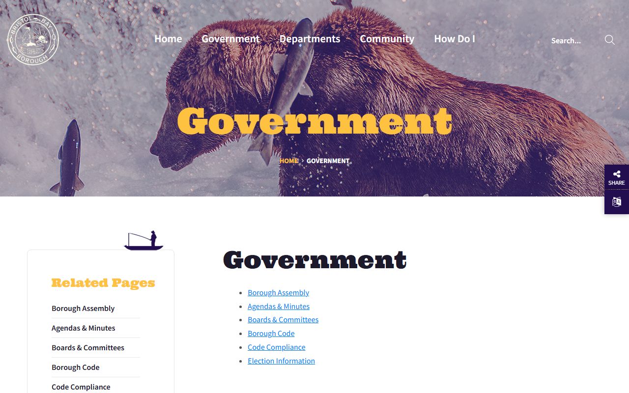 Bristol Bay Borough Administration official page for local records