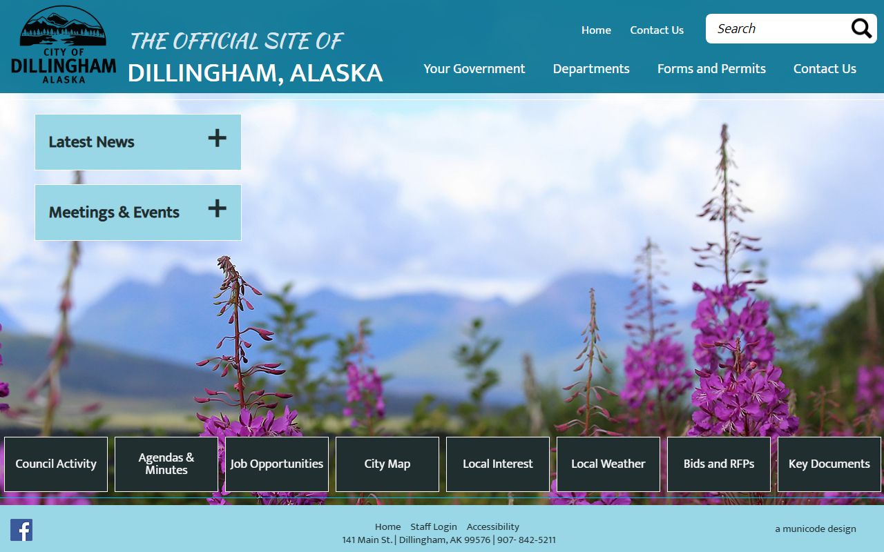 City of Dillingham official website for local records and census area information