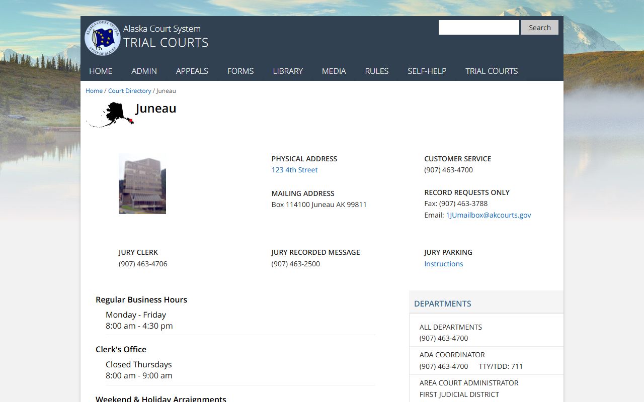 Juneau Superior and District Courts bankruptcy records context