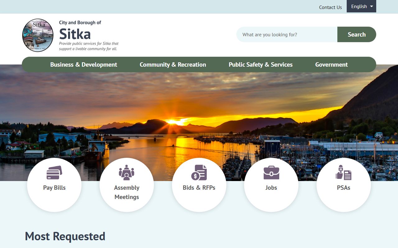 Sitka City and Borough official website for local records and government information