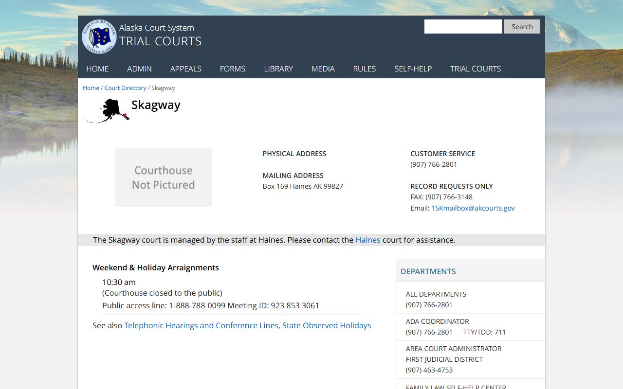 Skagway Municipality bankruptcy records Skagway Court