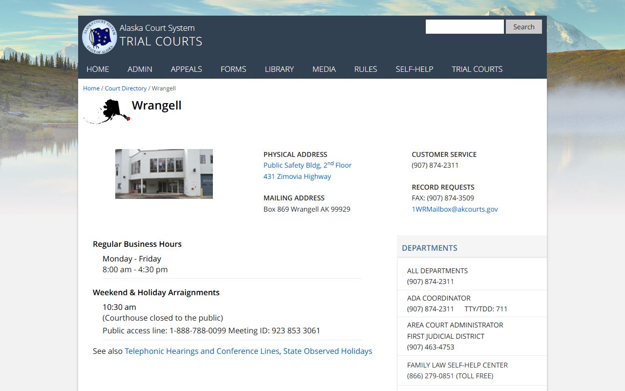 Wrangell Superior and District Court bankruptcy records context