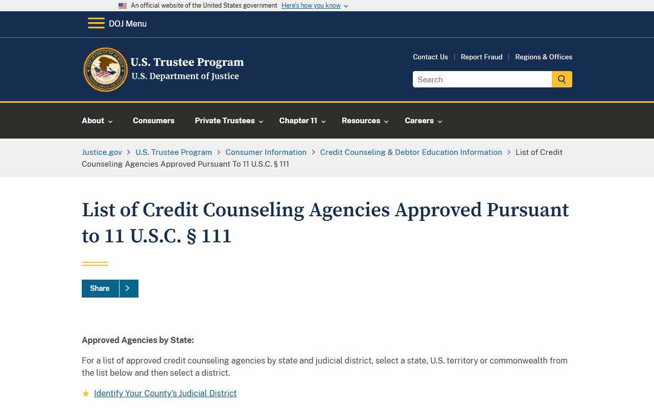 Credit counseling agencies approved for Alaska bankruptcy records filers